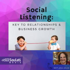 ALT="Soulati Media blog post image on social listening with 2 toddlers talking on a string phone"
